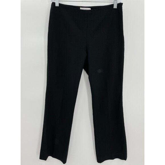 HUGO BUSCATI Black Wool Blend Side Zip Trouser Slacks Size 6 - Picture 1 of 6